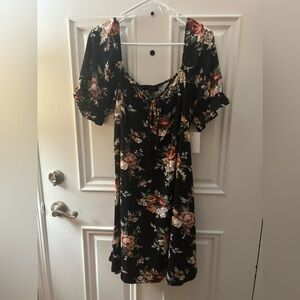Black and Floral Women’s Dress